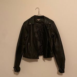 Cape Juby Black Faux Leather Jacket